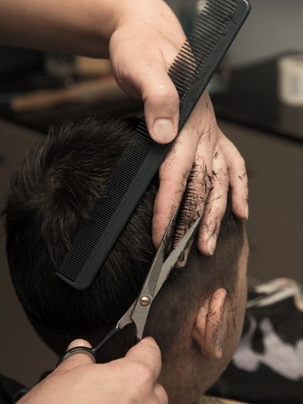 Man Getting Haircut